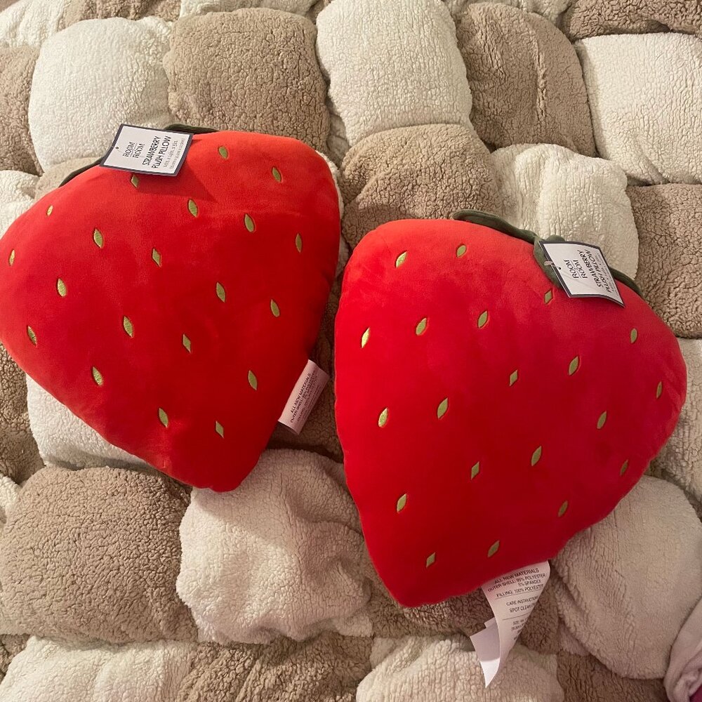 Five Below Viral Strawberry Pillow Set (2 pillows) Room2Room